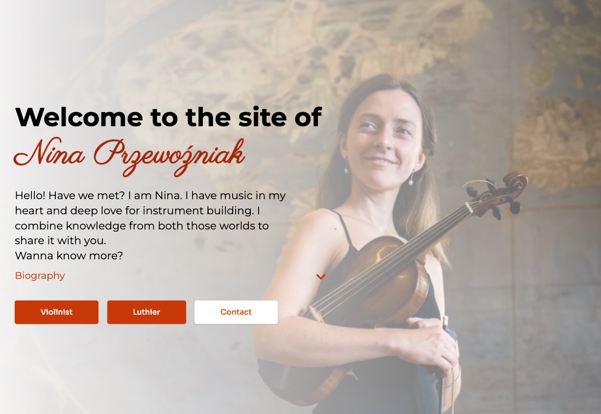 Nina Przewoźniak website preview